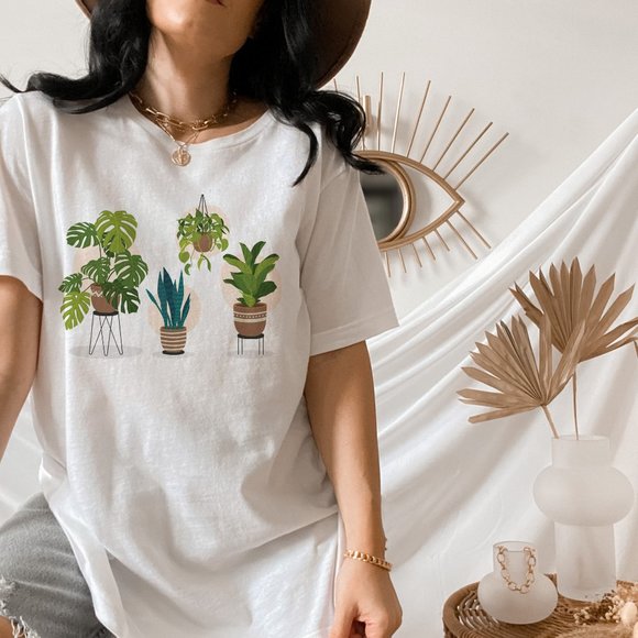 SimplyBeverly Tops - Plants Plants Plants White T shirt
